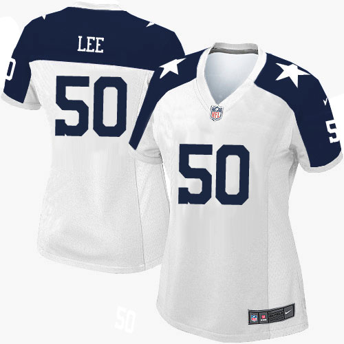 Women's Game Sean Lee Nike Jersey White Alternate - #50 Throwback NFL Dallas Cowboys